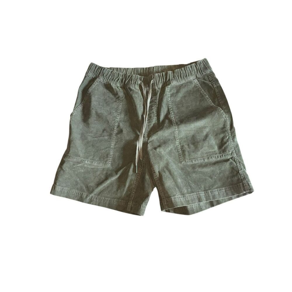 Alpine Design Hiking Shorts Men Medium midnight black Corduroy elastic waist 7’